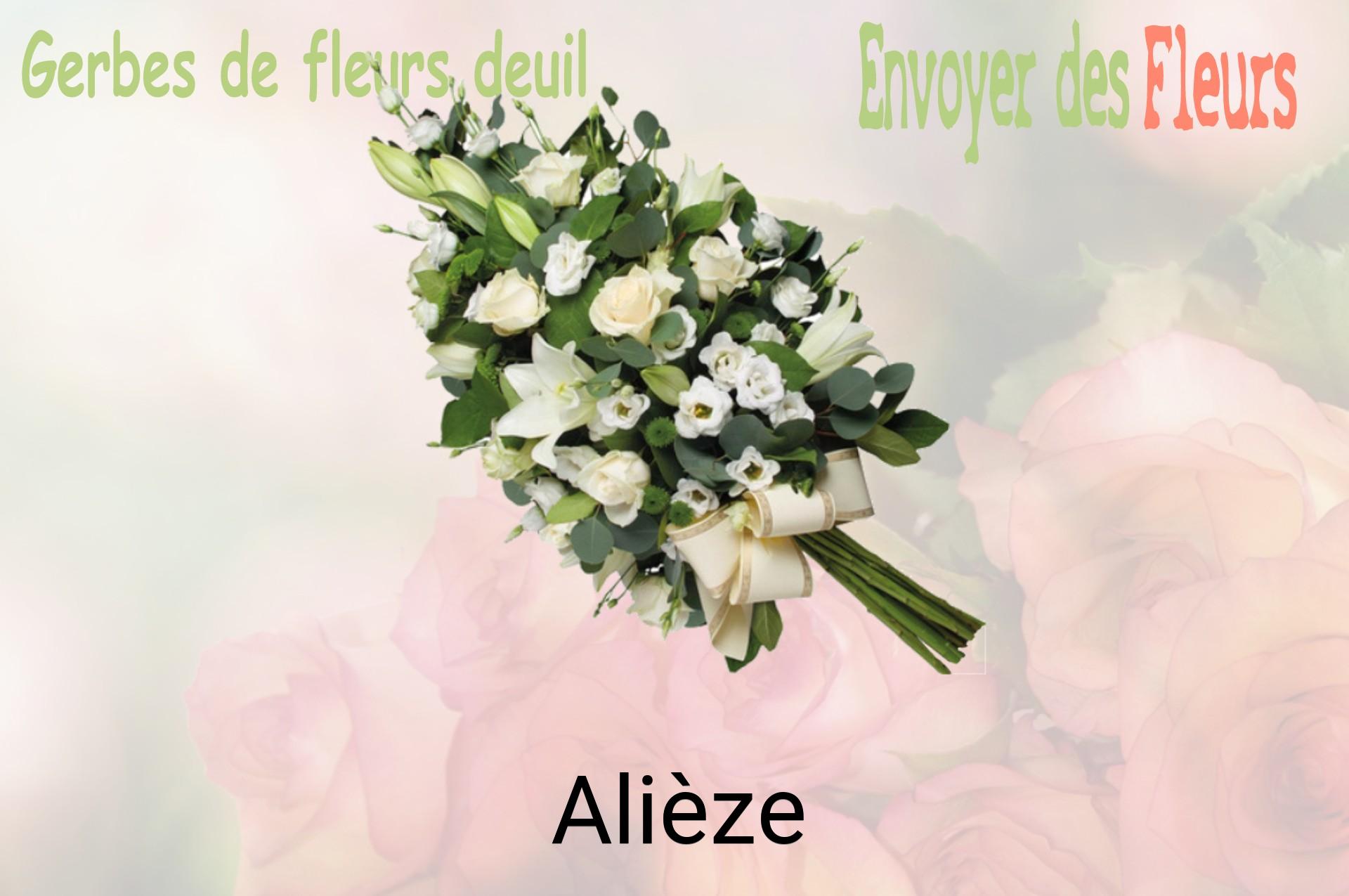 Gerbe de fleurs de deuil livrée à Alièze